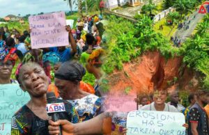 Uzuakoli Communities Cry Out As Devastating Gully Erosion Destroys Homes, Farmlands In Abia Uzuakoli Communities Cry Out As Devastating Gully Erosion Destroys Homes, Farmlands In Abia