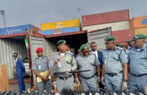 Customs Intercepts Pump-Action Rifles at Tin Can Port, Suspect On The Run Customs Intercepts Pump-Action Rifles at Tin Can Port, Suspect On The Run