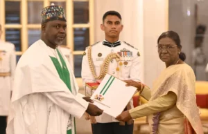 Nigerian High Commissioner Presents Letters of Credence To India President, Seeks Trade Ties Nigerian High Commissioner Presents Letters of Credence To India President, Seeks Trade Ties