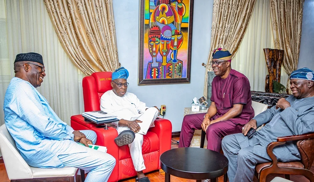 Makinde, Fayemi, Oyinlola Paid Courtesy Visit To Obasanjo Ahead Of 2027 Elections