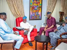 Makinde, Fayemi, Oyinlola Paid Courtesy Visit To Obasanjo Ahead Of 2027 Elections Makinde, Fayemi, Oyinlola Paid Courtesy Visit To Obasanjo Ahead Of 2027 Elections