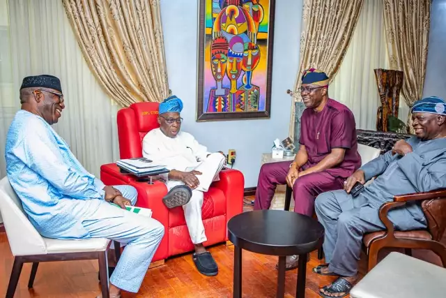 Makinde, Fayemi, Oyinlola Paid Courtesy Visit To Obasanjo Ahead Of 2027 Elections Makinde, Fayemi, Oyinlola Paid Courtesy Visit To Obasanjo Ahead Of 2027 Elections