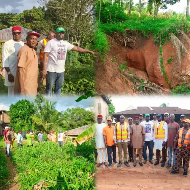 NEMA Inspects Erosion Sites In Ebem Ohafia, Assures Community Of Intervention