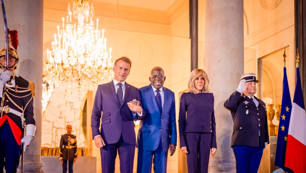 President Tinubu, Macron Meet For Private Dinner In Paris