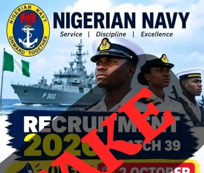 Nigerian Navy Cautions Public Against Fake Recruitment Notice