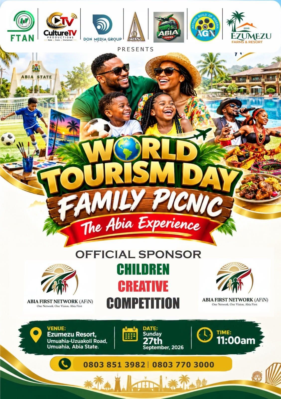 Abia First Network, CultureTV Productions Partner For World Tourism Day Family Picnic In Umuahia
