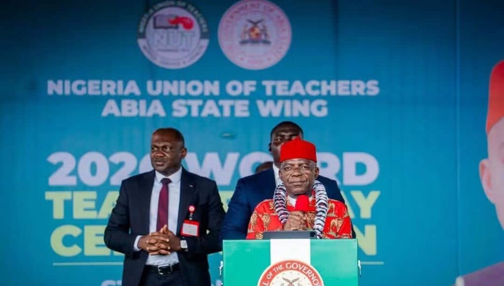 Gov Otti Gifts Abia Teachers N1 Billion, Orders Recall Of Teachers Below 65
